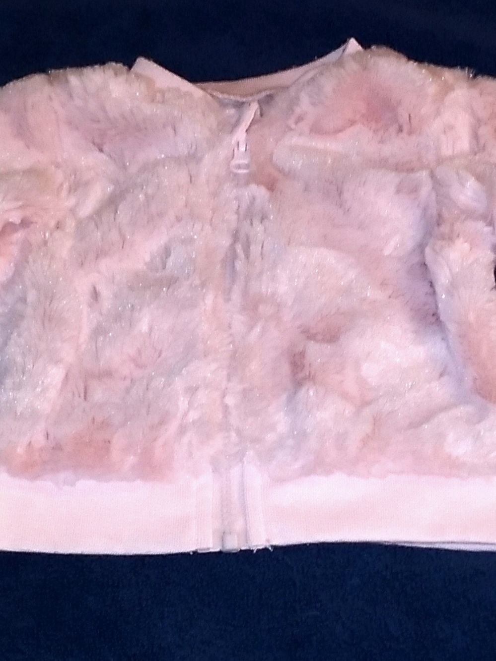 Wonder Mation Pale Pink Faux Fur Zip Baby Jacket